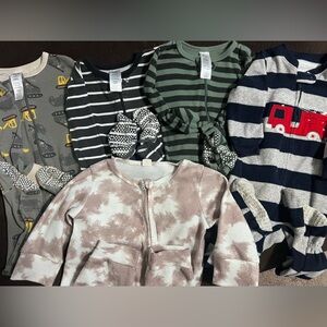 Carter's Kids Bodysuit Set - Gray, Black, Green, Red